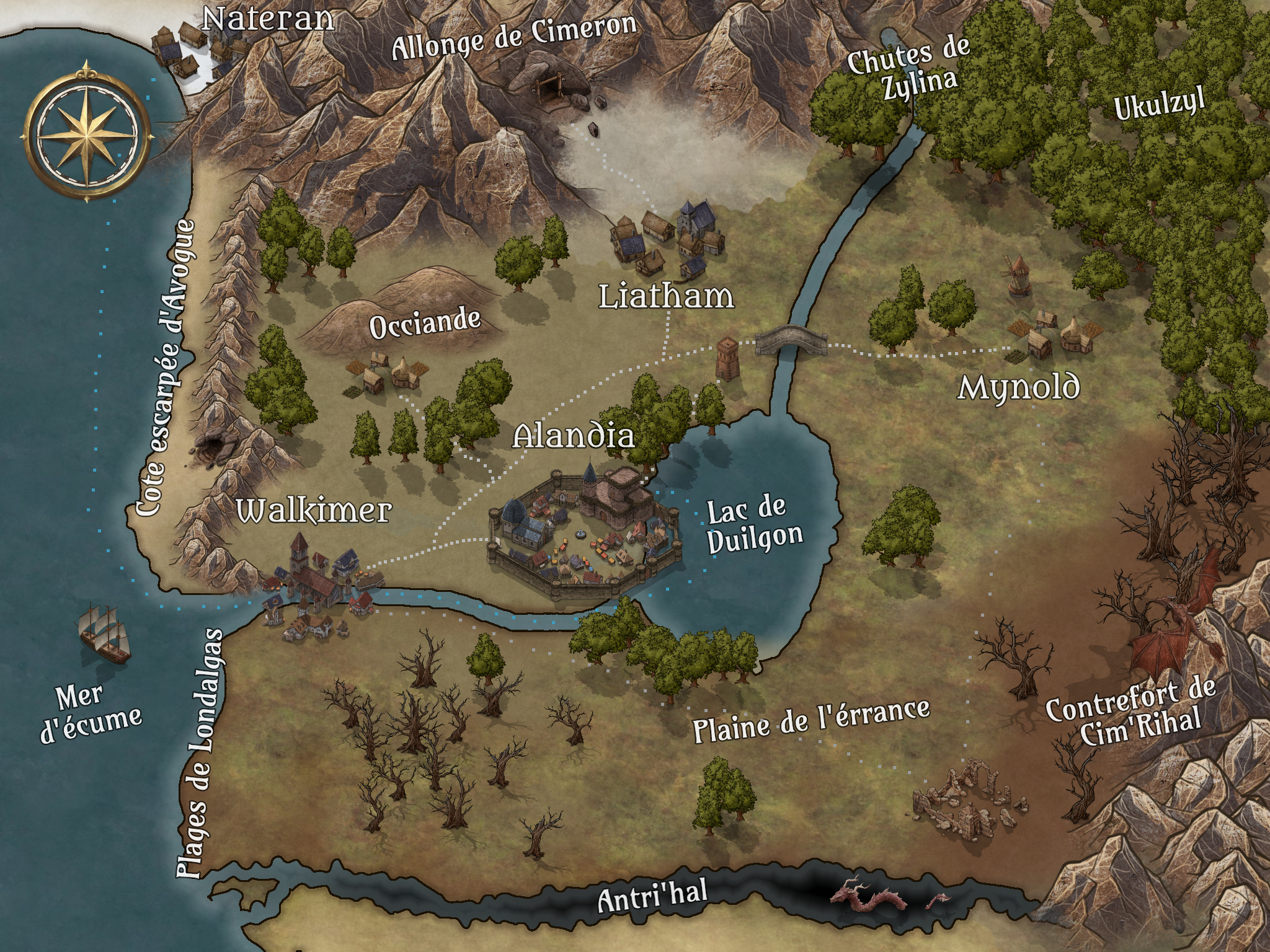 Map des Landes d'Ara
